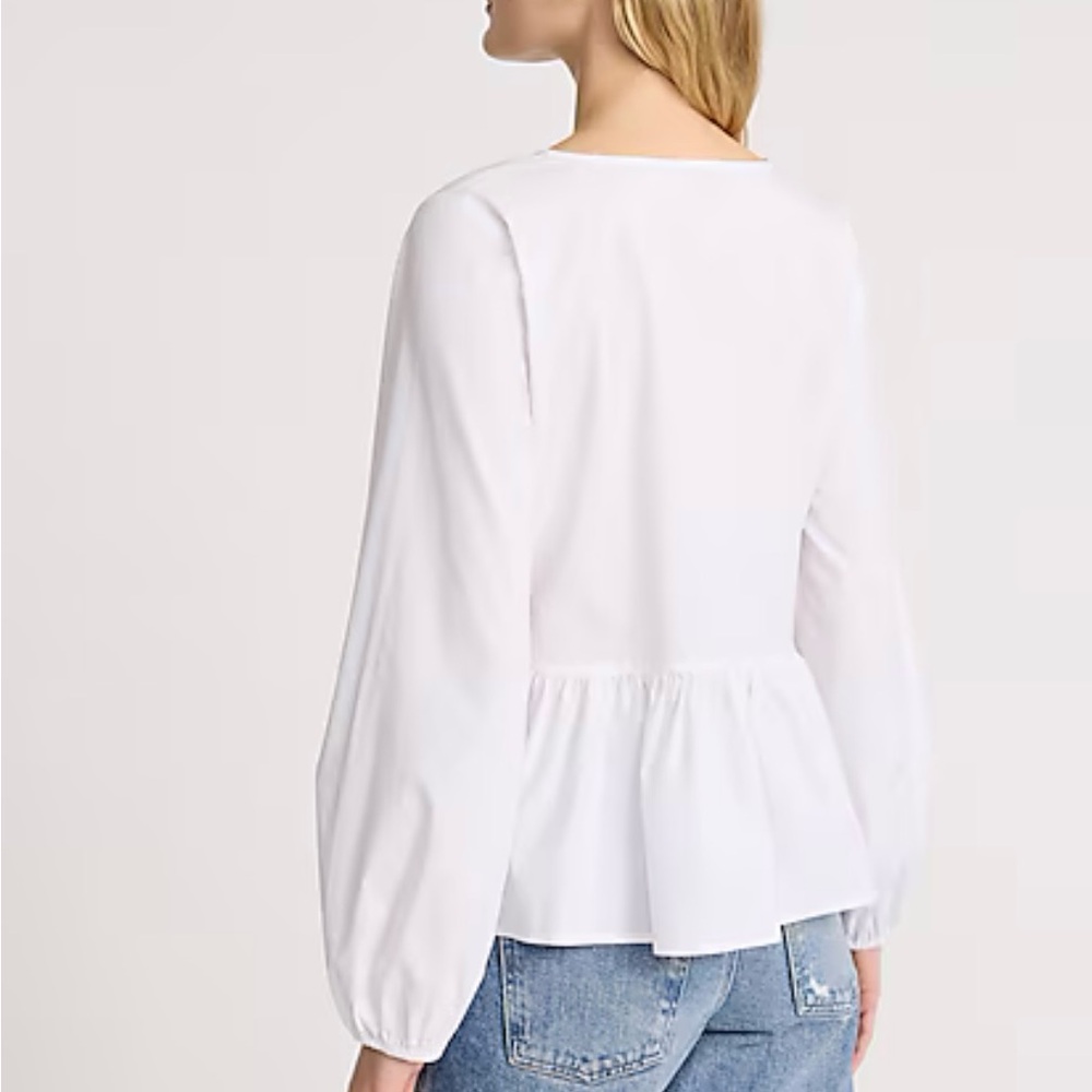 Express White Blouse with Black Lace-Up Detail size M - Picture 2 of 7